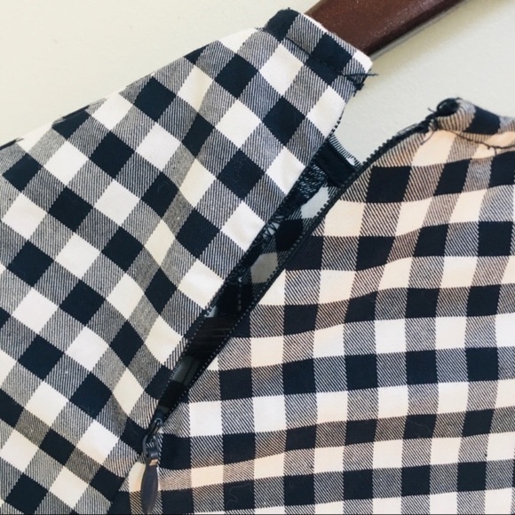 Victoria Beckham for Target plaid blue‎ top blouse size S career casual peplum - Picture 6 of 16